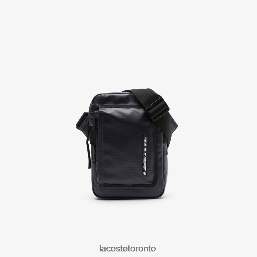 Bags & Leather Goods Lacoste Zipped Contrast Detail Satchel Bleu Nuit Noir Men Z60BPR1963