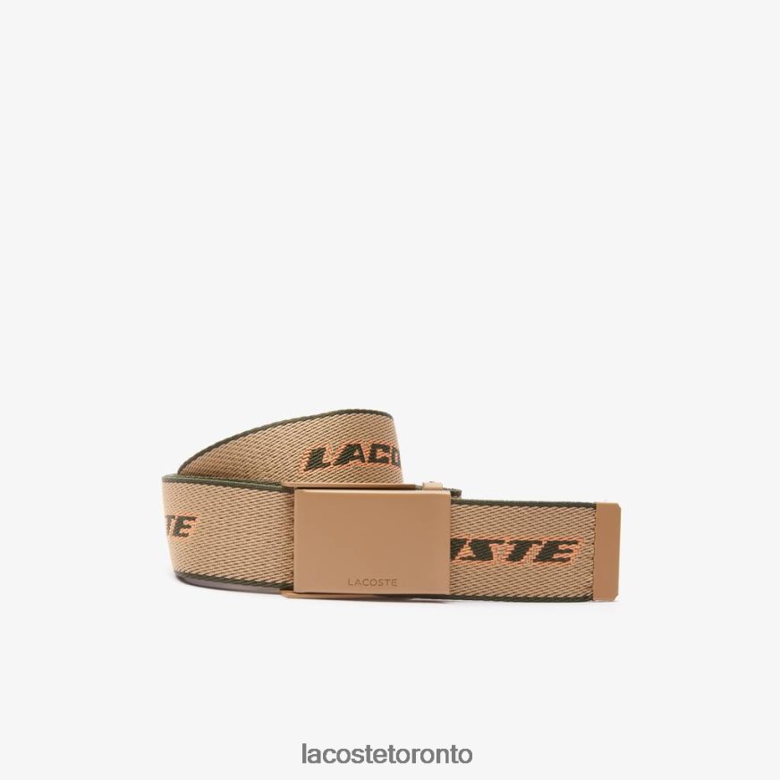 Bags & Leather Goods Lacoste Contrast Branded Canvas Belt Viennois Baobab Poterie Men Z60BPR2115