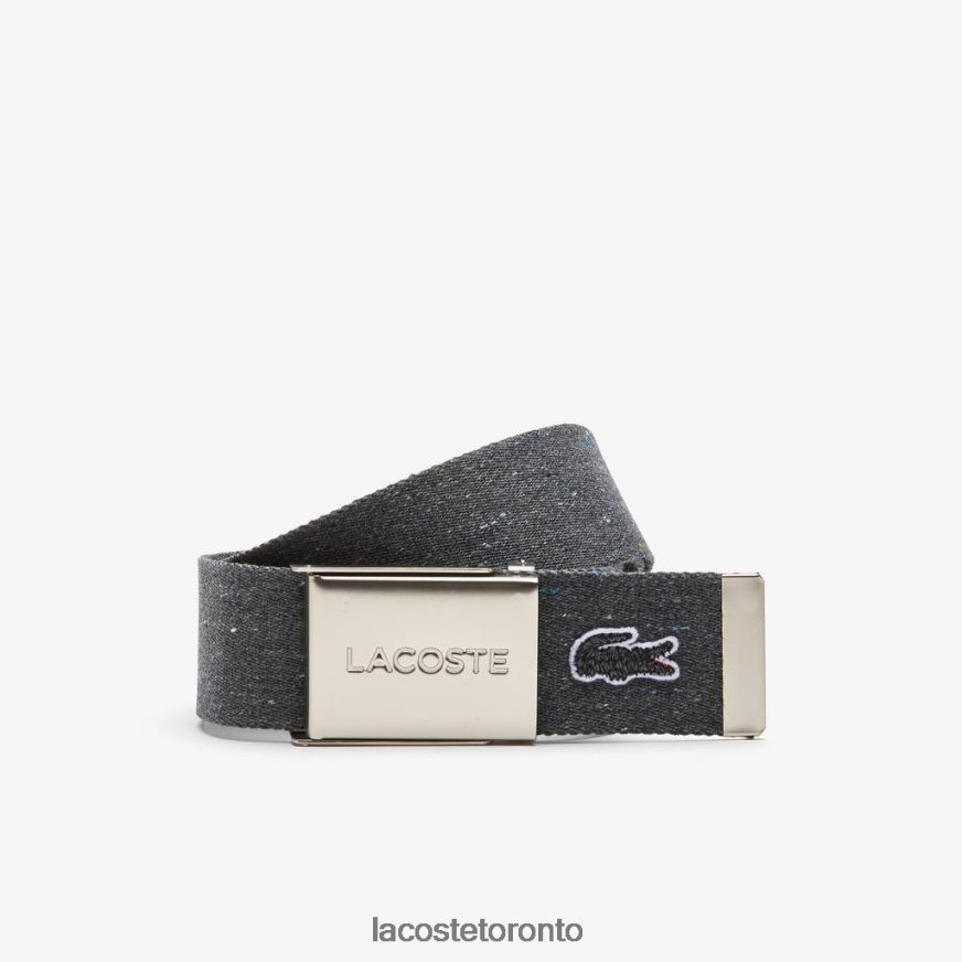 Bags & Leather Goods Lacoste L.12.12 Branded Buckle Belt Noir Chine Men Z60BPR2117