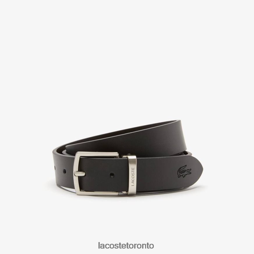Bags & Leather Goods Lacoste Pin And Flat Buckle Belt Gift Set Noir Marron Men Z60BPR2112