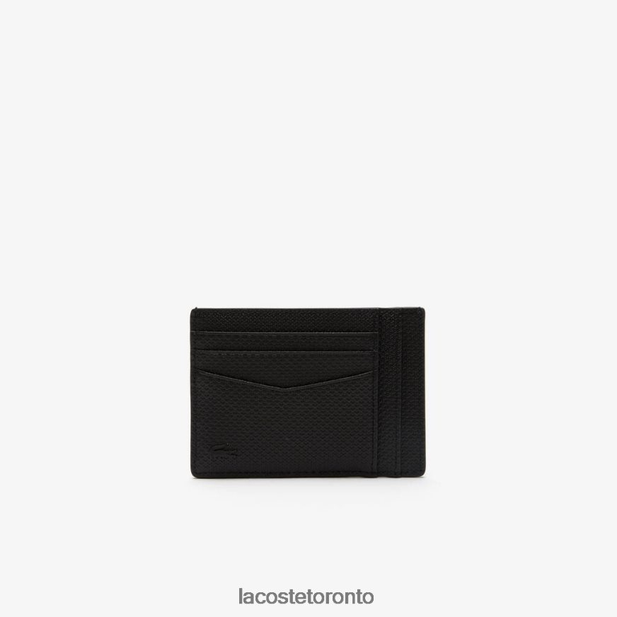 Bags & Leather Goods Lacoste Chantaco Calfskin Leather Card Holder Black Men Z60BPR1988