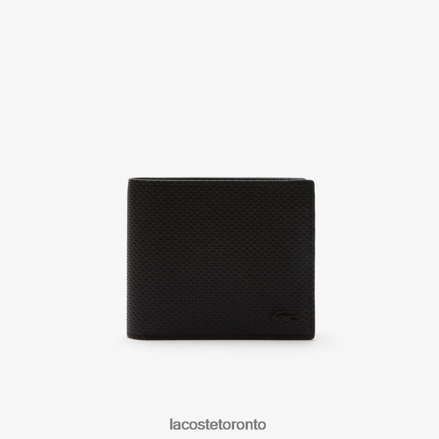 Bags & Leather Goods Lacoste Chantaco Calfskin Leather Wallet Black Men Z60BPR1995