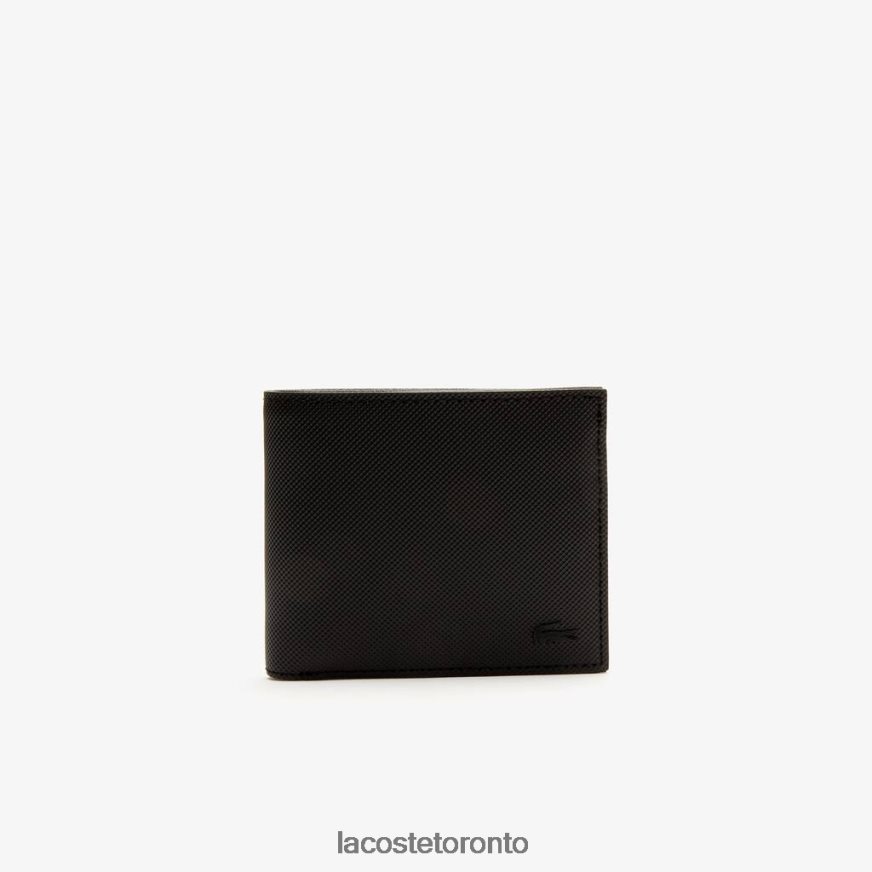 Bags & Leather Goods Lacoste Classic Petit Pique Three Card Wallet Black Men Z60BPR2060