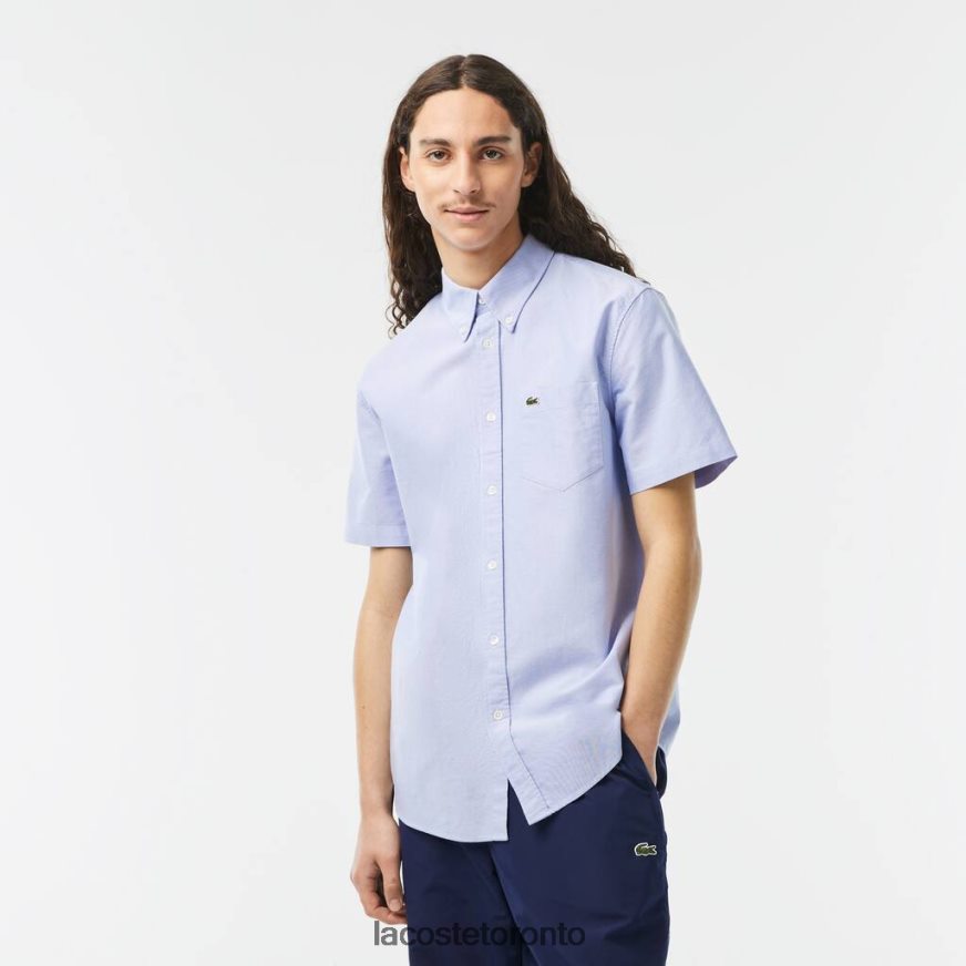 Clothing Lacoste Regular Fit Oxford Cotton Shirt Blue Men Z60BPR1527