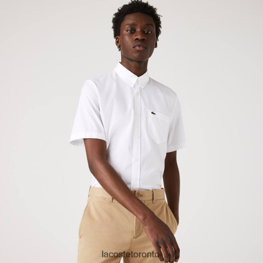 Clothing Lacoste Regular Fit Oxford Cotton Shirt White Men Z60BPR1526
