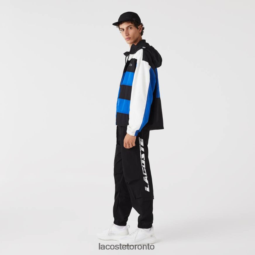 Clothing Lacoste Contrast Oversized Branding Trackpants Black Men Z60BPR1003