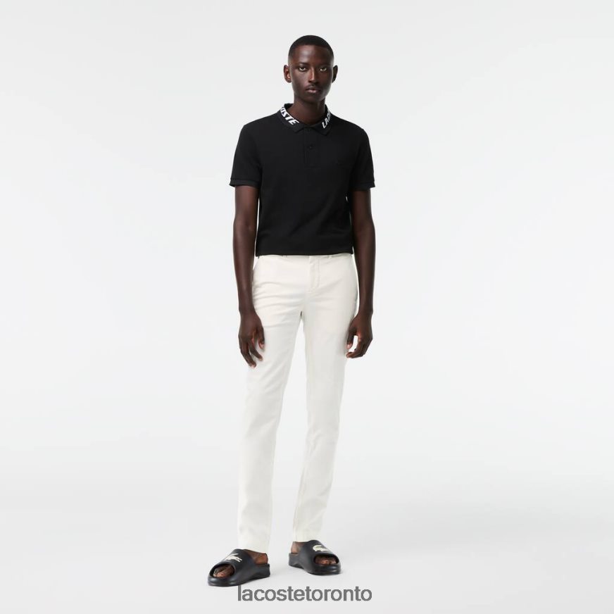 Clothing Lacoste New Classic Slim Fit Stretch Cotton Pants White Men Z60BPR1550