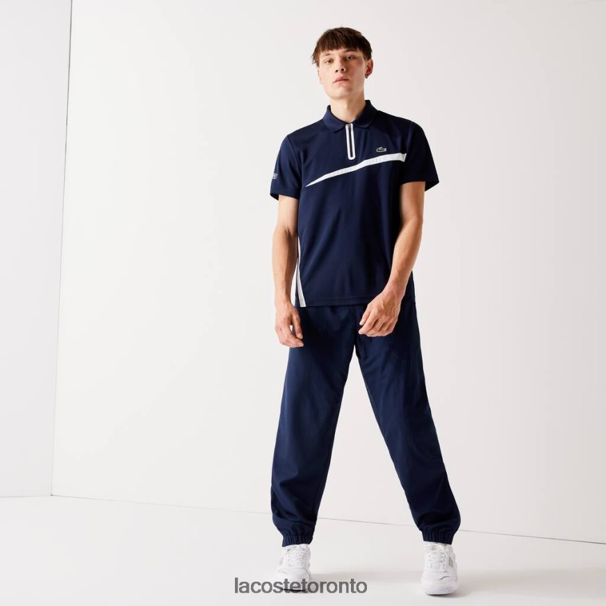 Clothing Lacoste SPORT Tennis Diamond Weave Taffeta Trackpants Navy Blue Men Z60BPR1115