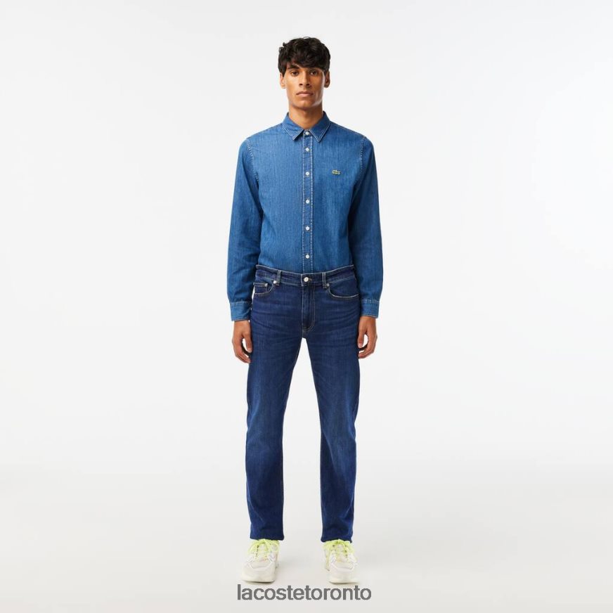 Clothing Lacoste Slim Fit Stretch Cotton Denim Pants Blue Men Z60BPR419