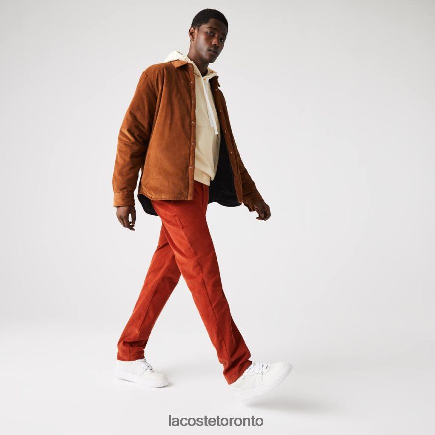 Clothing Lacoste Straight Corduroy Pants Brown Men Z60BPR1643