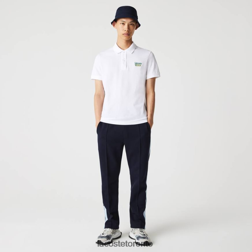 Clothing Lacoste Badge Cotton Pique Regular Fit Polo White Men Z60BPR913