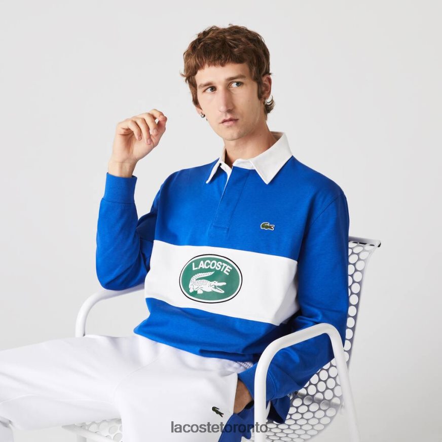 Clothing Lacoste Branded Loose Fit Rugby Polo Blue Men Z60BPR1688