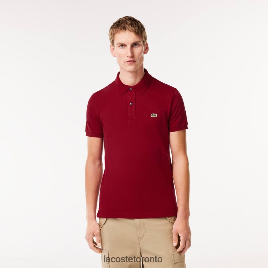 Clothing Lacoste Original L.12.12 Slim Fit Polo Bordeaux Men Z60BPR655