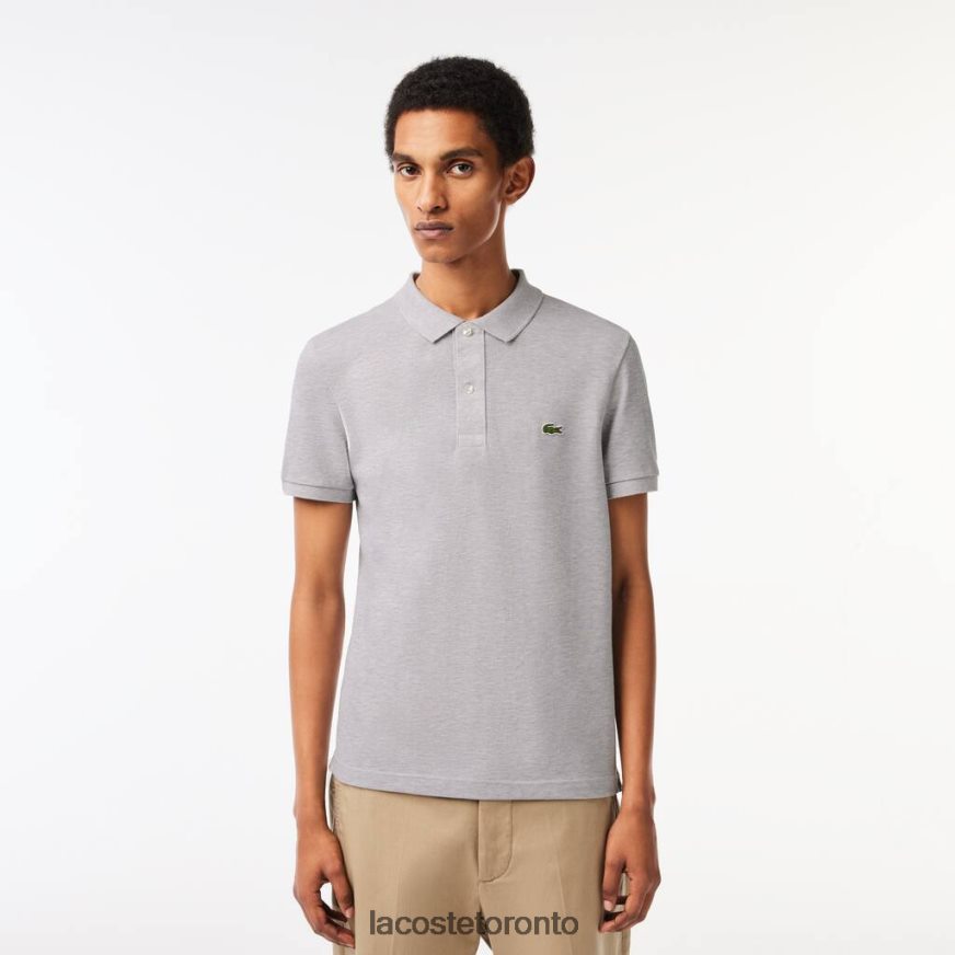 Clothing Lacoste Original L.12.12 Slim Fit Polo Grey Chine Men Z60BPR766