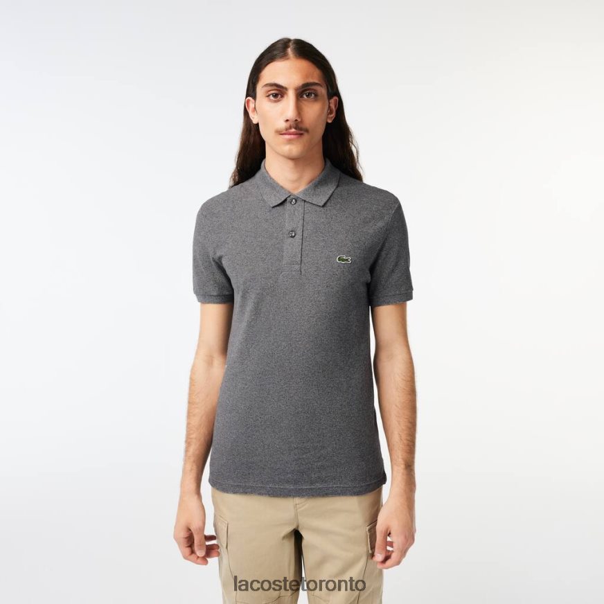 Clothing Lacoste Original L.12.12 Slim Fit Polo Grey Chine Men Z60BPR937