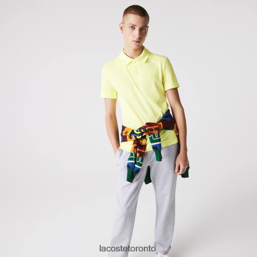 Clothing Lacoste Slim Fit Organic Stretch Cotton Pique Polo Flashy Yellow Men Z60BPR600