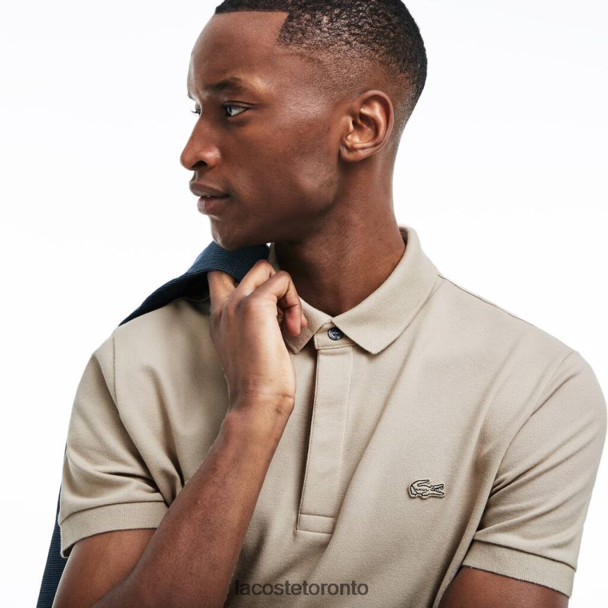 Clothing Lacoste Smart Paris Stretch Cotton Pique Polo Beige Men Z60BPR79
