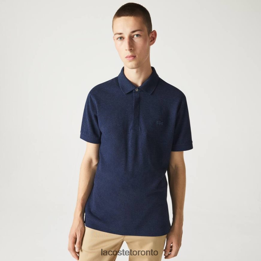 Clothing Lacoste Smart Paris Stretch Cotton Pique Polo Blue Chine Men Z60BPR931