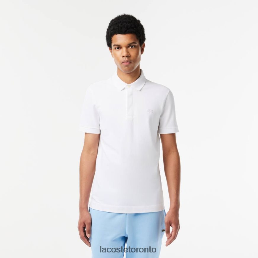 Clothing Lacoste Smart Paris Stretch Cotton Pique Polo White Men Z60BPR80