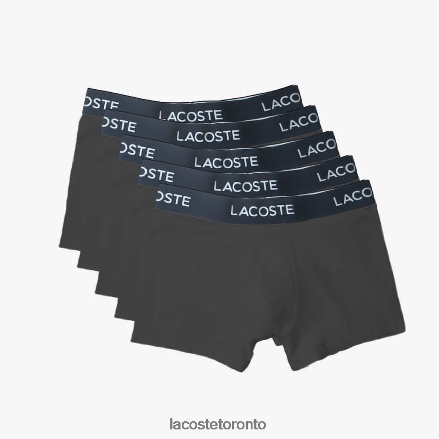 Clothing Lacoste 5-pack Stretch Cotton Trunks Grey Men Z60BPR1414
