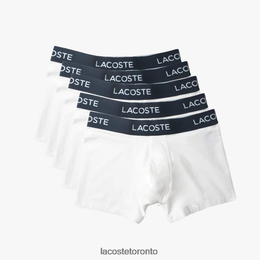 Clothing Lacoste 5-pack Stretch Cotton Trunks White Men Z60BPR1413