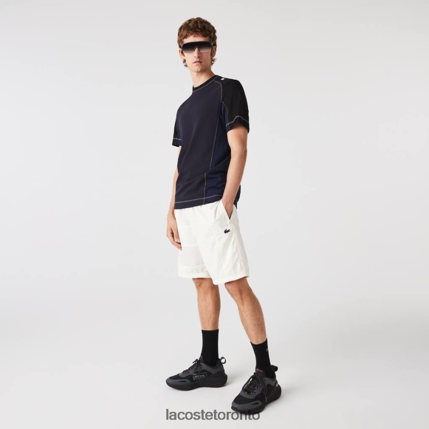 Clothing Lacoste Color-Block Patchwork Effect Shorts White Men Z60BPR1501