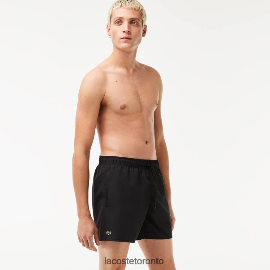 Clothing Lacoste Light Quick-Dry Swim Shorts Black/Green Men Z60BPR534