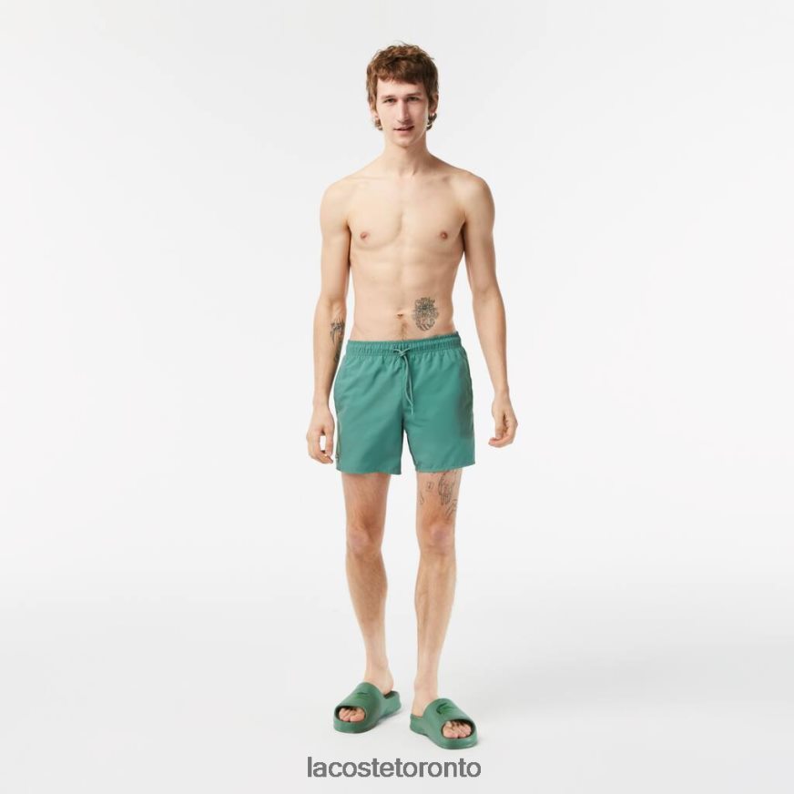Clothing Lacoste Light Quick-Dry Swim Shorts Khaki Green/Green Men Z60BPR546
