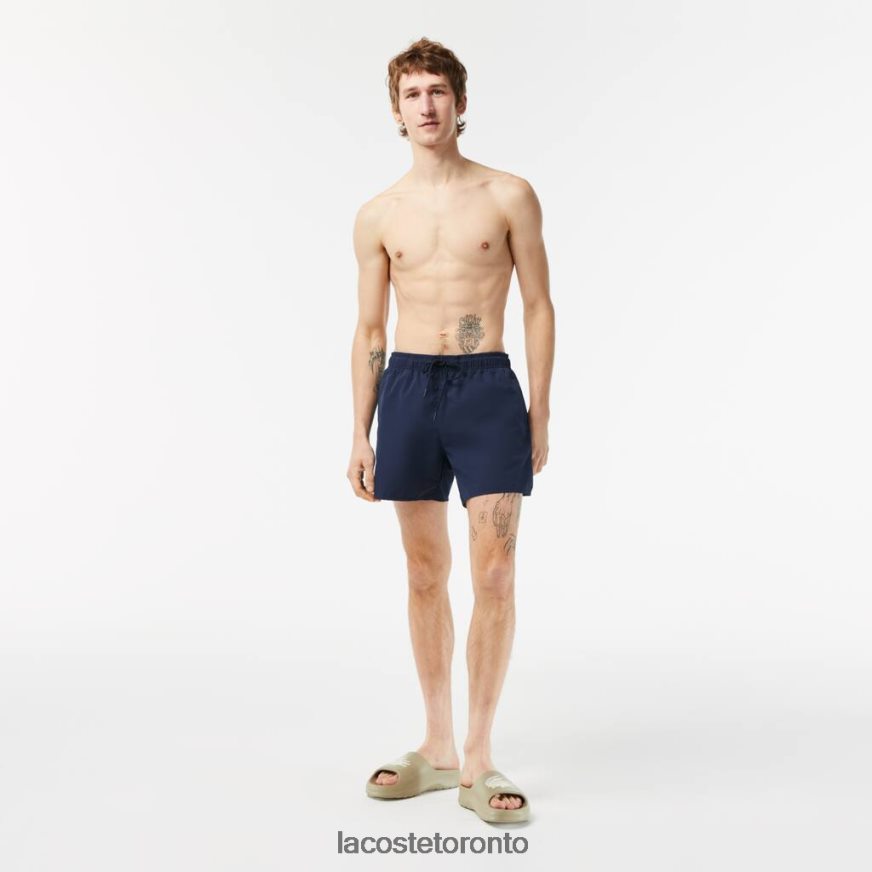 Clothing Lacoste Light Quick-Dry Swim Shorts Navy Blue/Green Men Z60BPR536