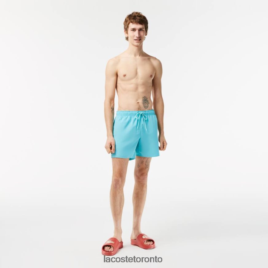 Clothing Lacoste Light Quick-Dry Swim Shorts Turquoise/Green Men Z60BPR543