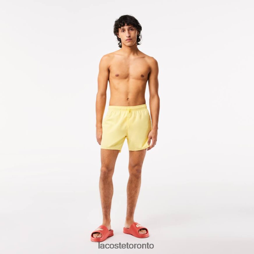 Clothing Lacoste Light Quick-Dry Swim Shorts Yellow/Green Men Z60BPR539