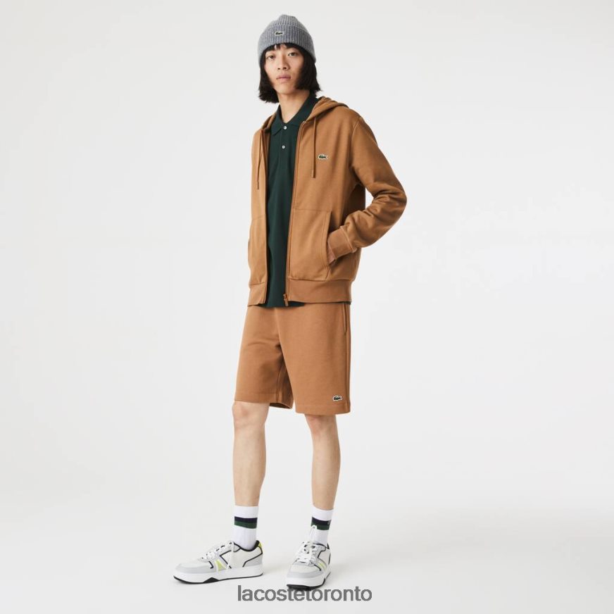 Clothing Lacoste Organic Brushed Cotton Fleece Shorts Brown Men Z60BPR1397