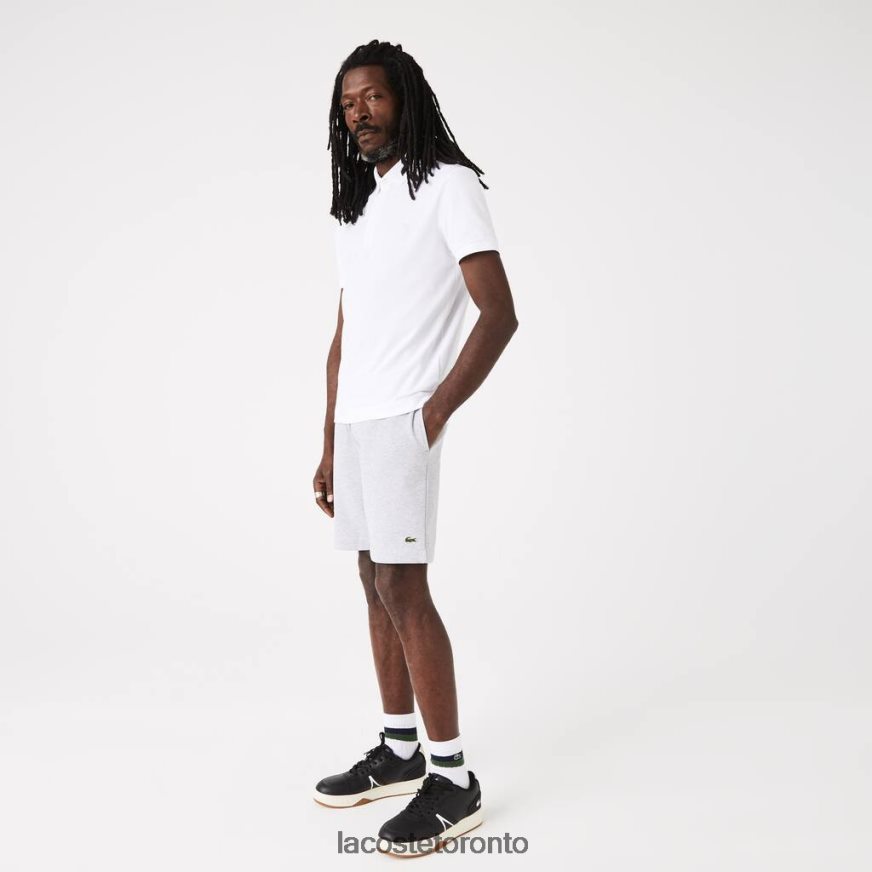 Clothing Lacoste Organic Brushed Cotton Fleece Shorts Grey Chine Men Z60BPR1432