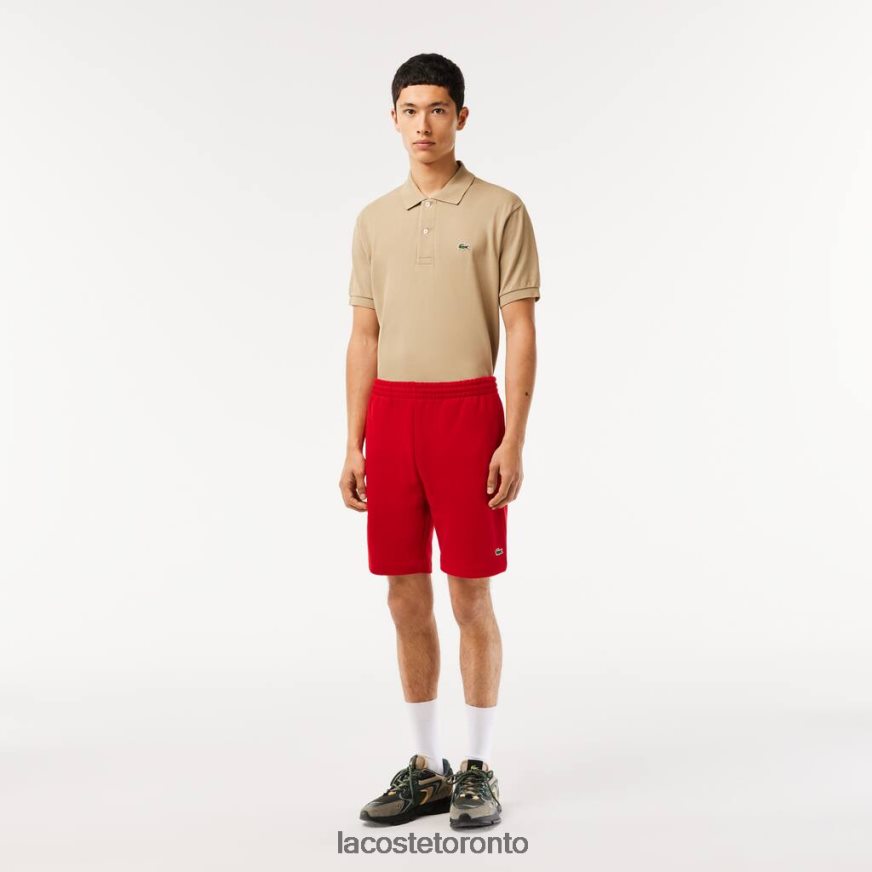 Clothing Lacoste Organic Brushed Cotton Fleece Shorts Red Men Z60BPR1373