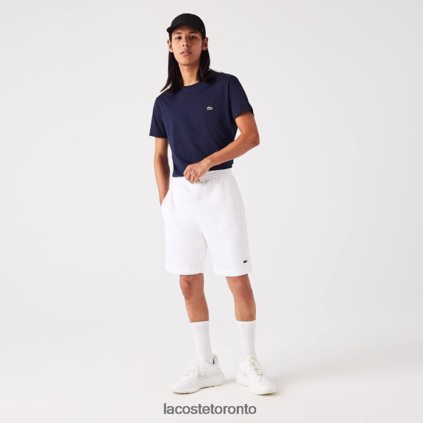 Clothing Lacoste Organic Brushed Cotton Fleece Shorts White Men Z60BPR415