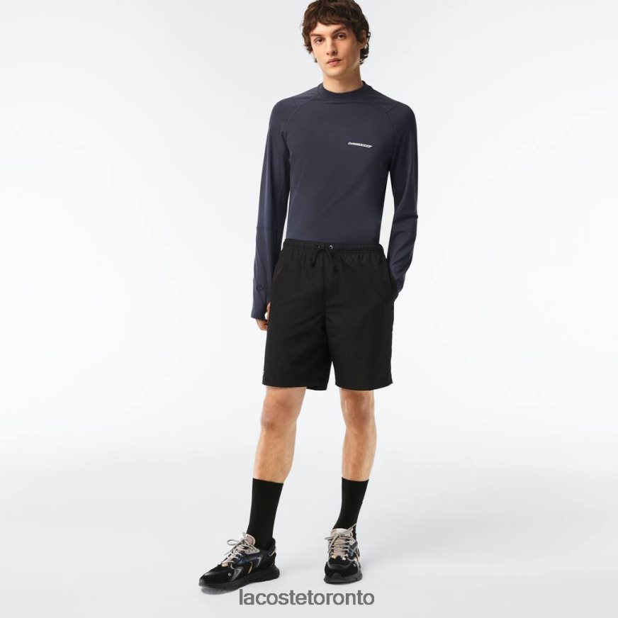 Clothing Lacoste SPORT Tennis Solid Diamond Weave Shorts Black Men Z60BPR1443