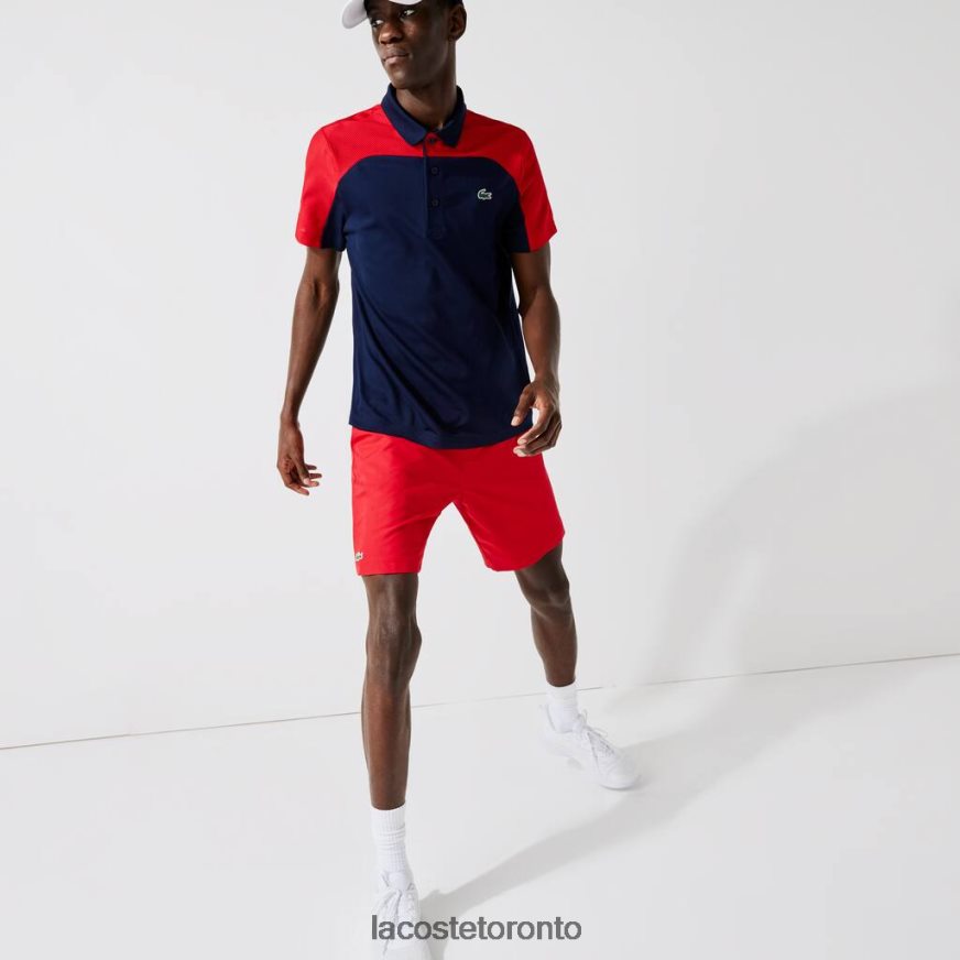 Clothing Lacoste SPORT Tennis Solid Diamond Weave Shorts Red Men Z60BPR1444