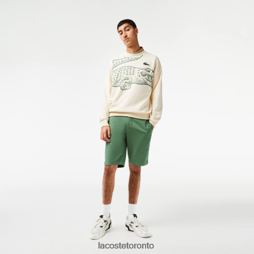 Clothing Lacoste Slim Fit Stretch Cotton Bermuda Shorts Khaki Green Men Z60BPR433