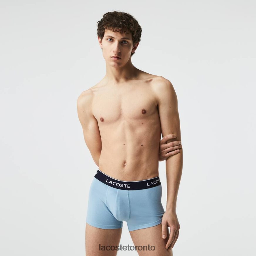 Clothing Lacoste Casual Boxer Brief 3-Pack Blue/Grey Chine Men Z60BPR1371