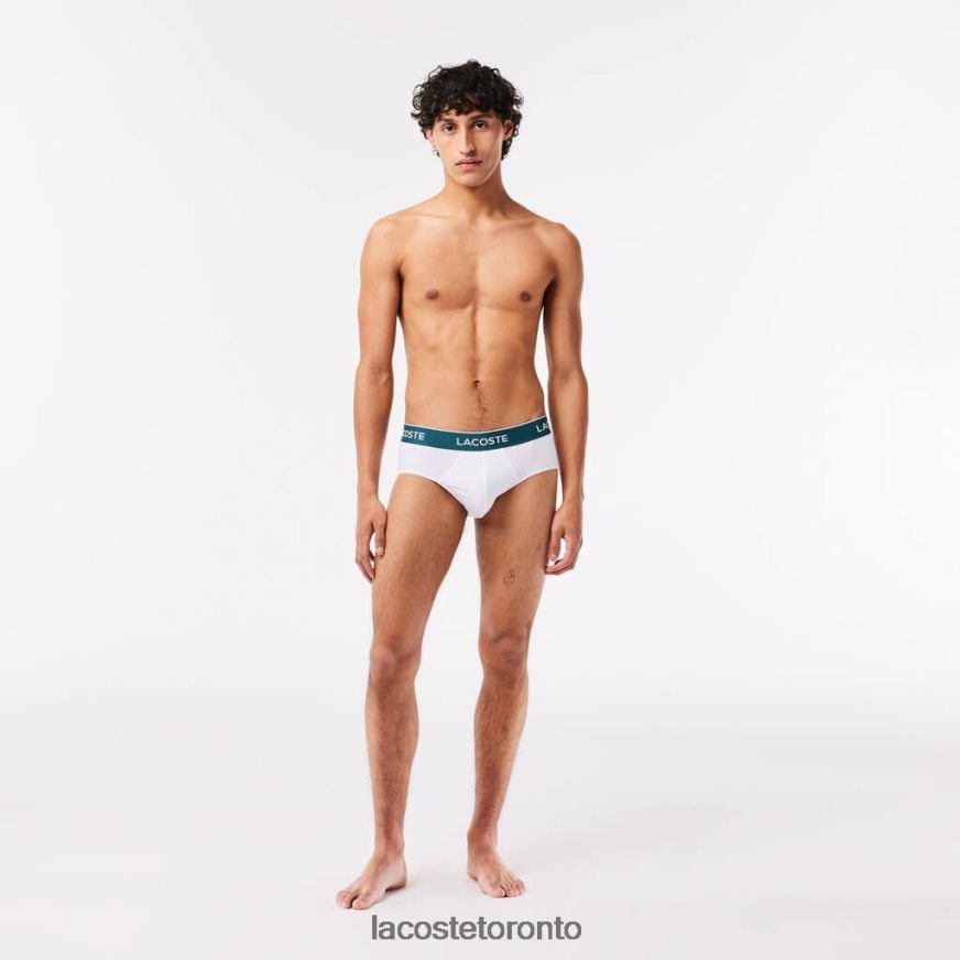 Clothing Lacoste Pack Of 3 Casual Briefs Black/White/Grey Chine Men Z60BPR1422