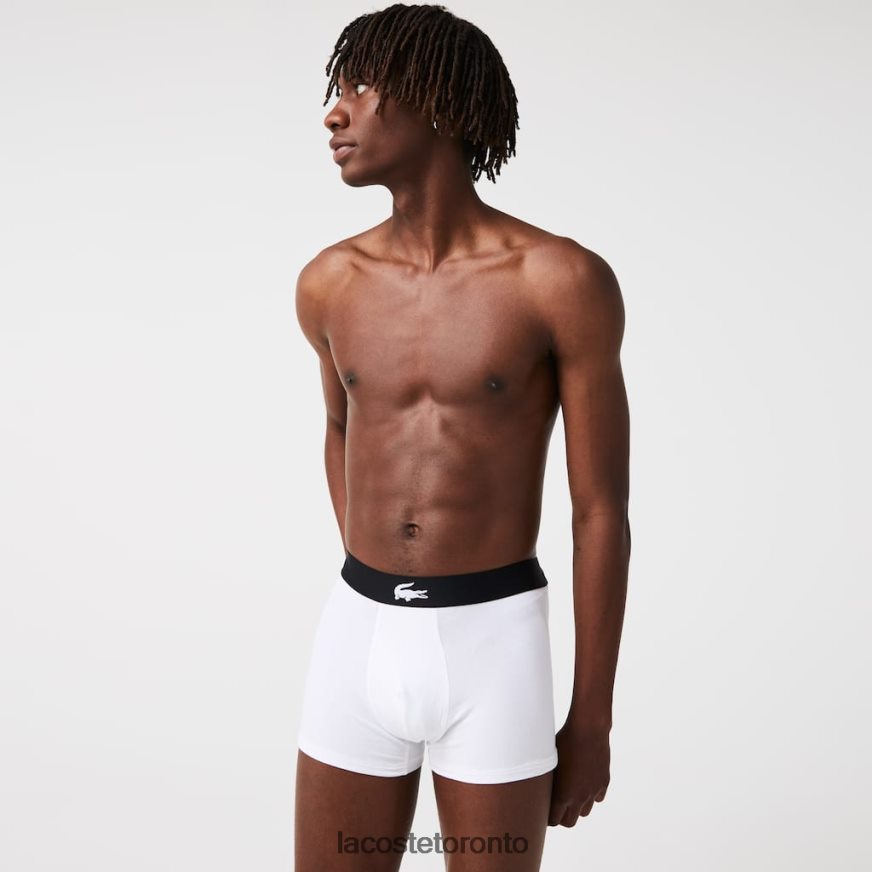 Clothing Lacoste Stretch Cotton Trunk 3-Pack Black/Grey Chine/White Men Z60BPR1431