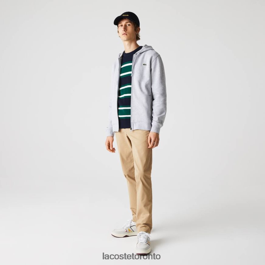 Clothing Lacoste SPORT Lightweight Bi-material Hoodie Grey Chine/Light Grey Men Z60BPR962