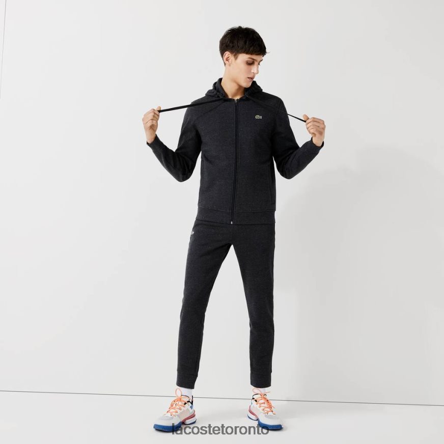 Clothing Lacoste SPORT Lightweight Bi-material Hoodie Grey Men Z60BPR1126