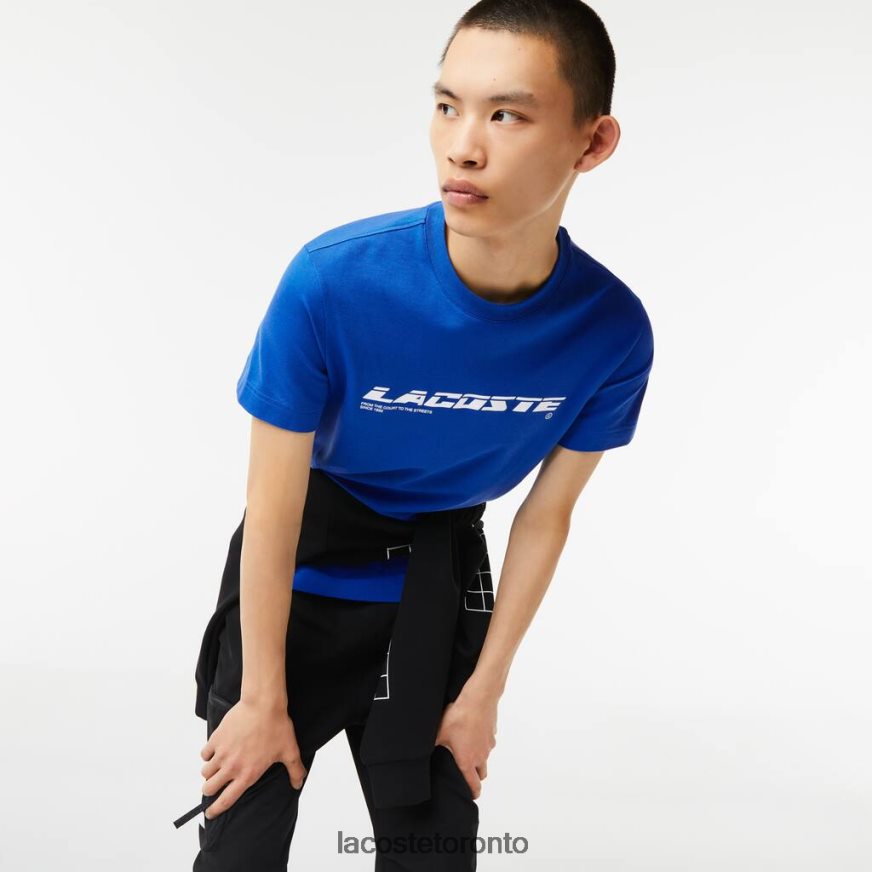 Clothing Lacoste Regular Fit Branded Pique T-Shirt Blue Men Z60BPR562