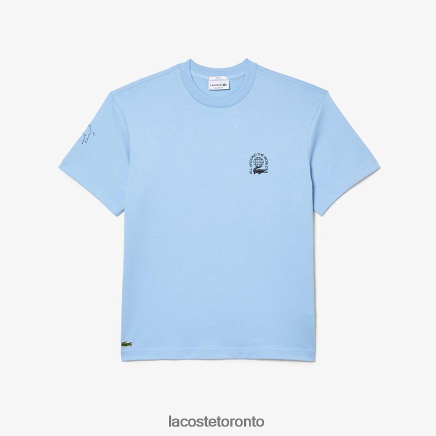 Clothing Lacoste Relaxed Fit Organic Cotton Jersey T-Shirt Blue Men Z60BPR225