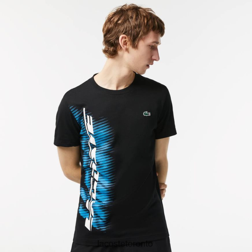 Clothing Lacoste SPORT Regular Fit T-Shirt with Contrast Branding Black Men Z60BPR92
