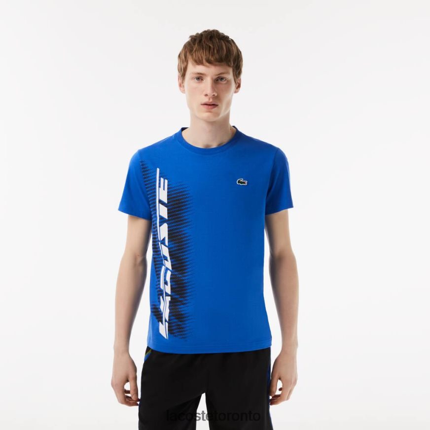 Clothing Lacoste SPORT Regular Fit T-Shirt with Contrast Branding Blue Men Z60BPR93