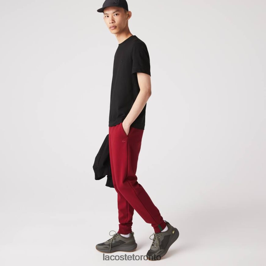 Clothing Lacoste Slim Fit Heathered Cotton Blend Tracksuit Pants Bordeaux Men Z60BPR1007