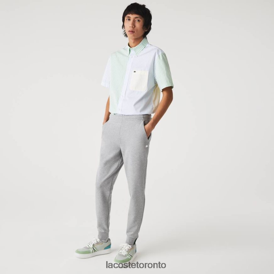 Clothing Lacoste Slim Fit Heathered Cotton Blend Tracksuit Pants Grey Chine Men Z60BPR1005