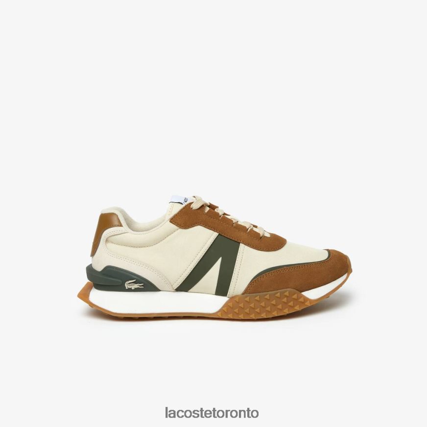 Shoes Lacoste L-Spin Deluxe Winter Leather and Textile Outdoor Shoes Tan/Gum Men Z60BPR1782